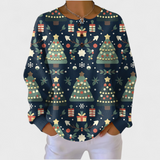 Elise – naiste jõulukuusemustriline pullover