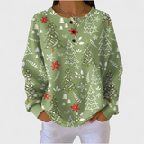 Getter – naiste rohelise talvemustriga pullover