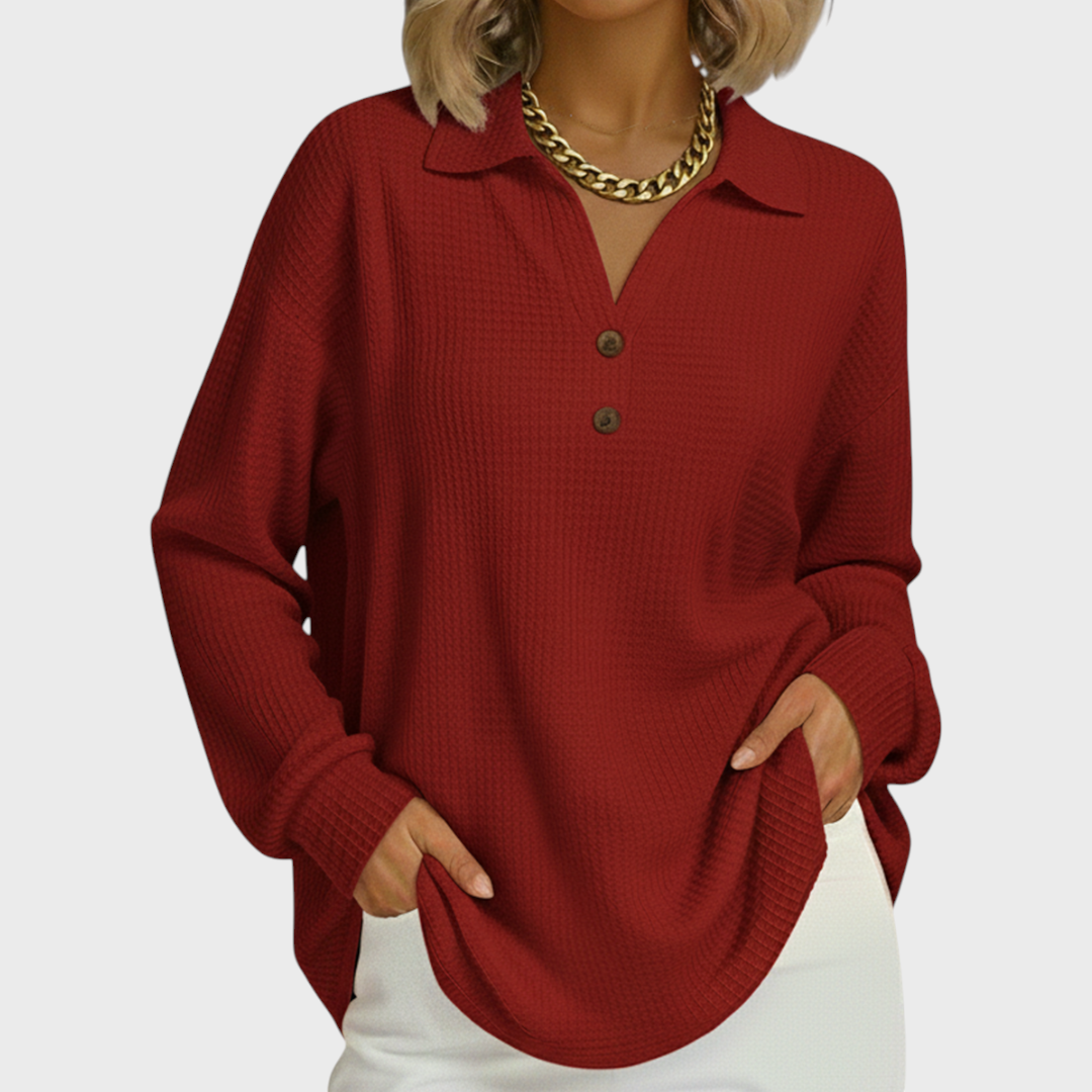 Reelika – naiste oranž kraega pullover