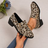 Leopoldina - leopardimustriga kontsaga mokasiinid elastse sisendiga