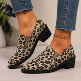 Leopoldina - leopardimustriga kontsaga mokasiinid elastse sisendiga