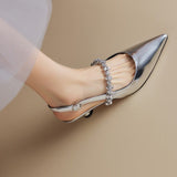 Annabel – kristallrihmaga slingback-kingad terava ninaga