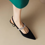 Annabel – kristallrihmaga slingback-kingad terava ninaga