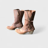 Rihana - pandlarihmadega vintage-stiilis poolsaapad