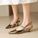 Annabel – kristallrihmaga slingback-kingad terava ninaga