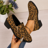 Leopoldina - leopardimustriga kontsaga mokasiinid elastse sisendiga